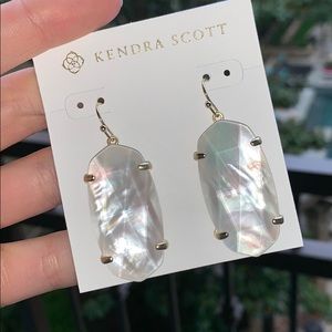 Kendra Scott Gold Drop Earrings in Ivory Pearl